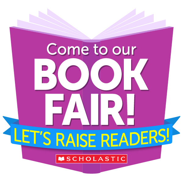 Come to our book fair book. Let's raise readers logo.