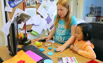 Students at the computer