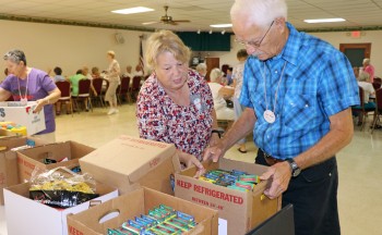 Jaymar residents with donations