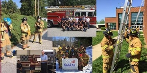 Fire fighting academy collage of pictures of the students