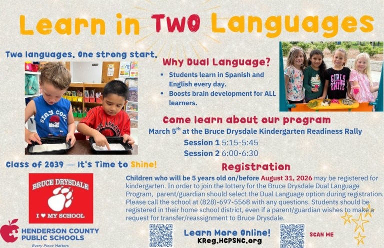 Learn in two languages flyer