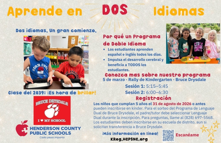 Aprende en dos idiomas flyer