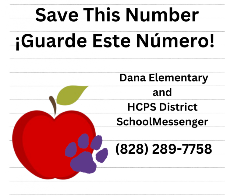 Save this number School Messenger 828-289-7758