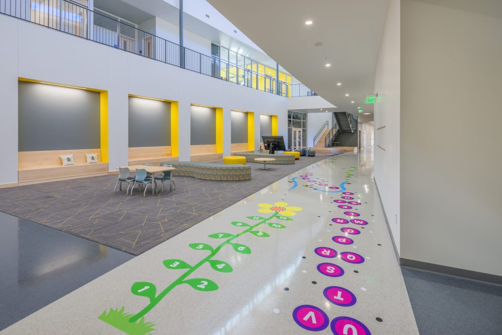 View of downstairs in school building