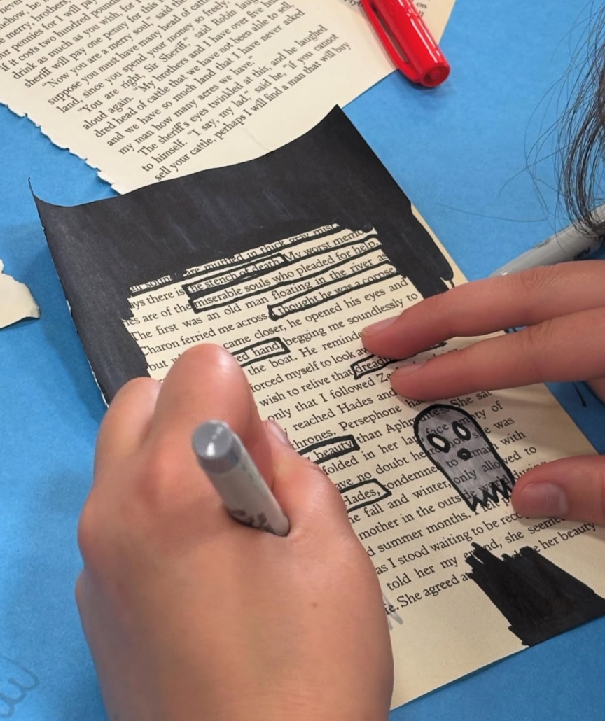 student's blackout poetry