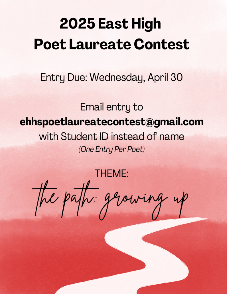 Poet Laureate Contest ad with pathway and contest details