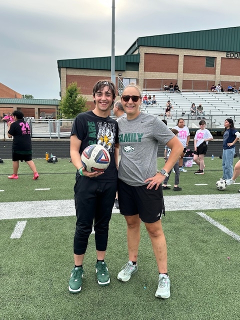 Jordan and Rolfs with soccer ball