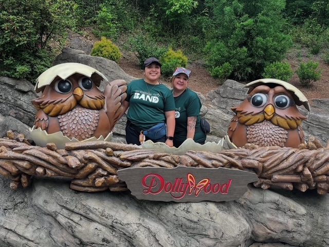 Mrs. Morris & Ms. Lowe by Dollywood sign