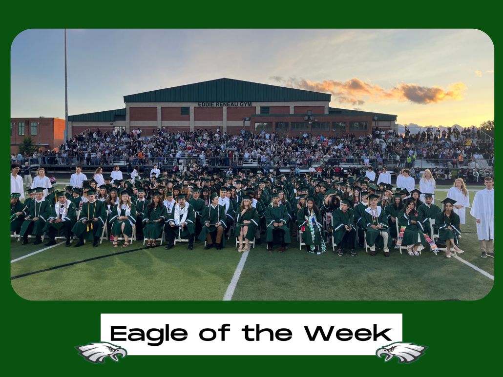 Class of 2025 on field in EOTW frame