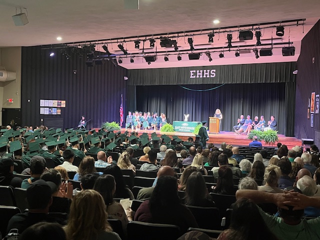 wide shot of auditorium from back 