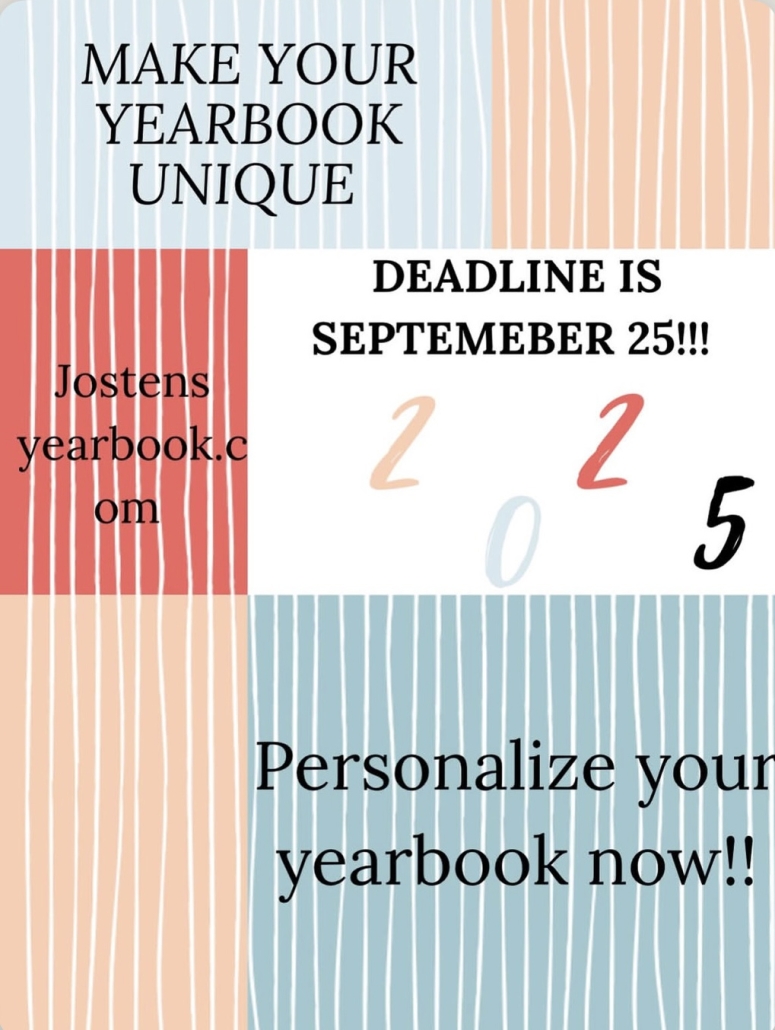 Yearbook personalization ad with deadline reminder