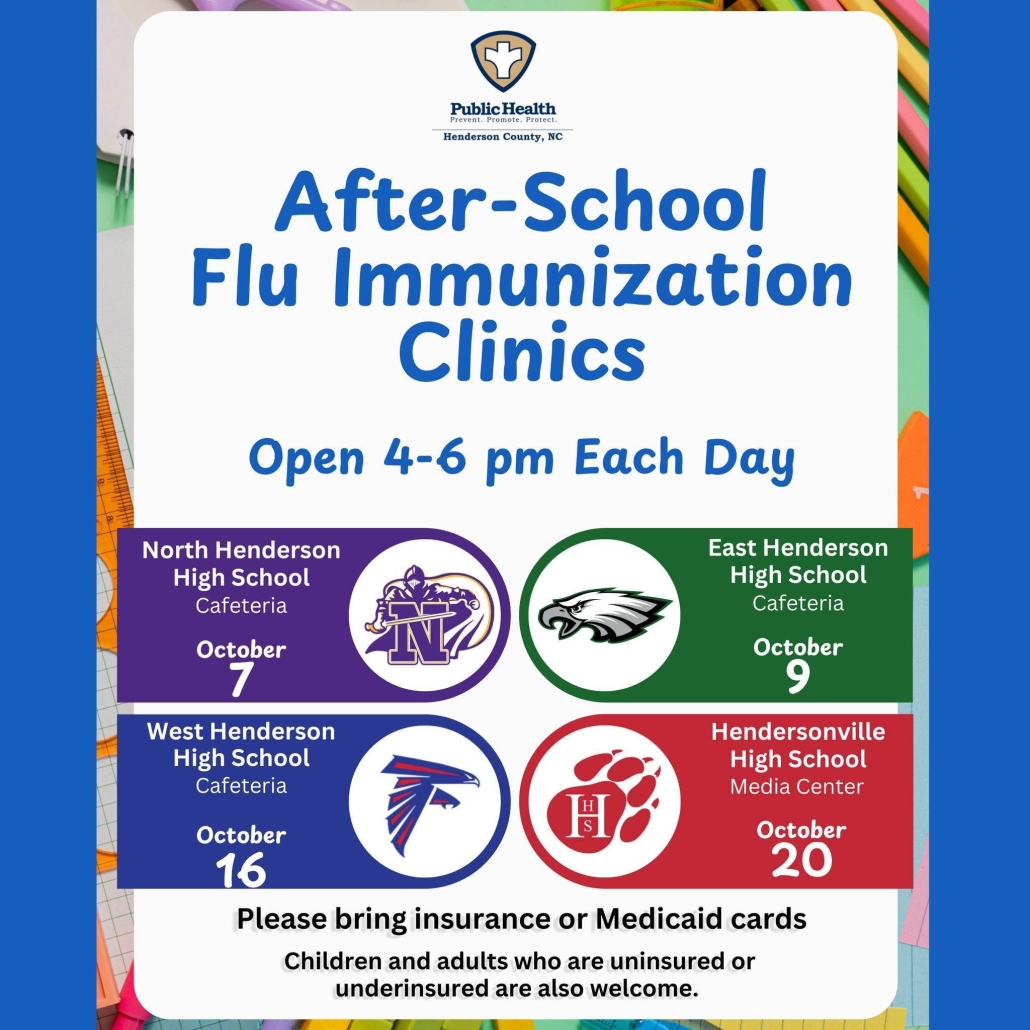 Flu Clinic district flyer in English