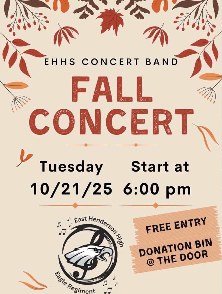 band fall concert flyer