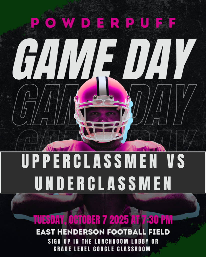 PowderPuff flyer with football player in background
