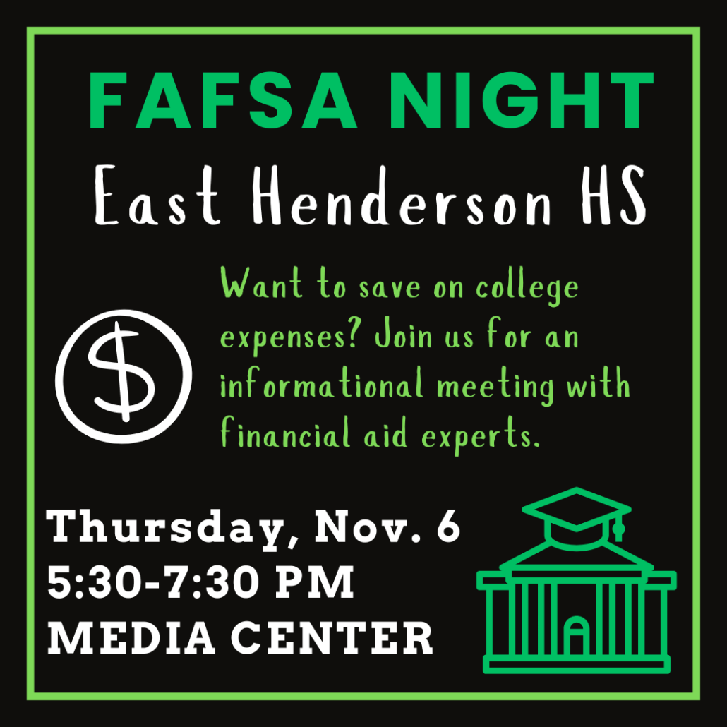FAFSA Night flyers in English with logistical details