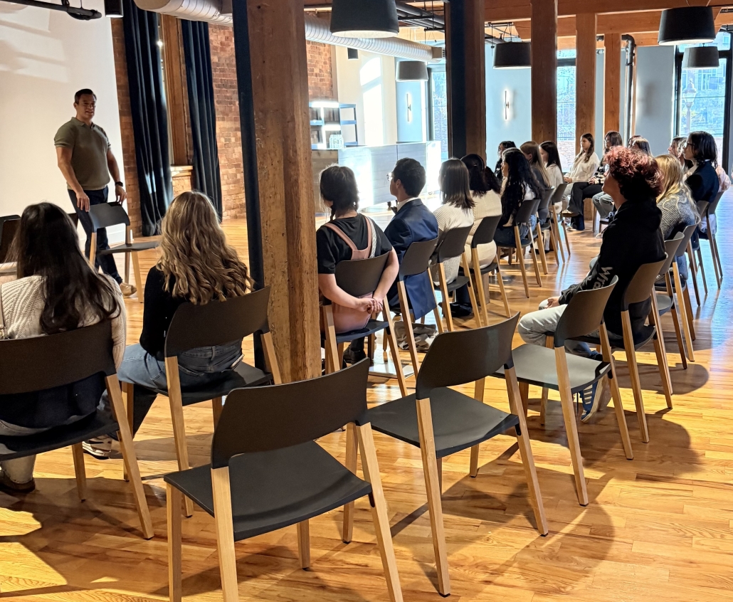 Students sitting in workshop