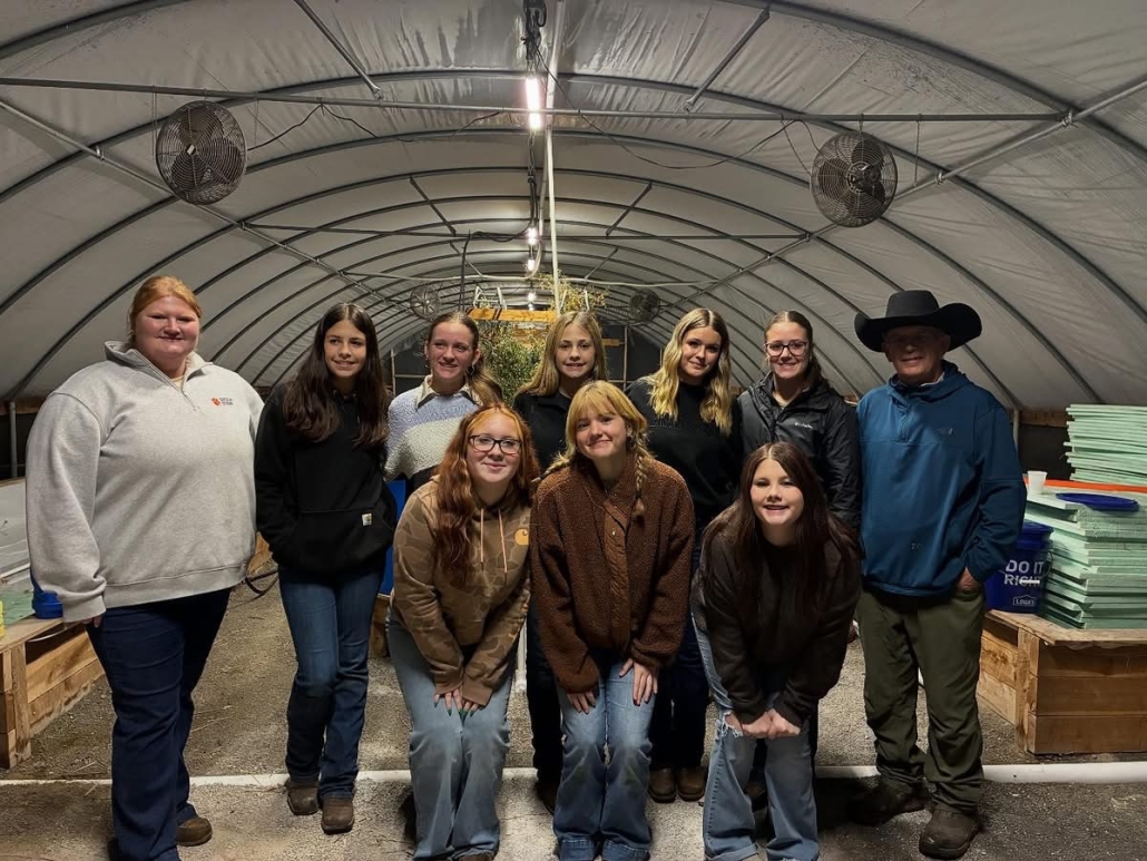 livestock team in greenhouse
