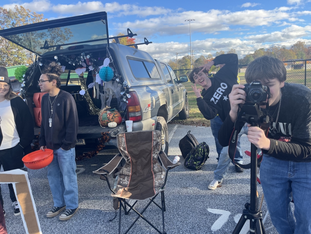 Yearbook trunk with cameras