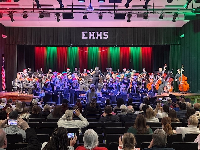 chorus, band and orchestra all performing at extravaganza