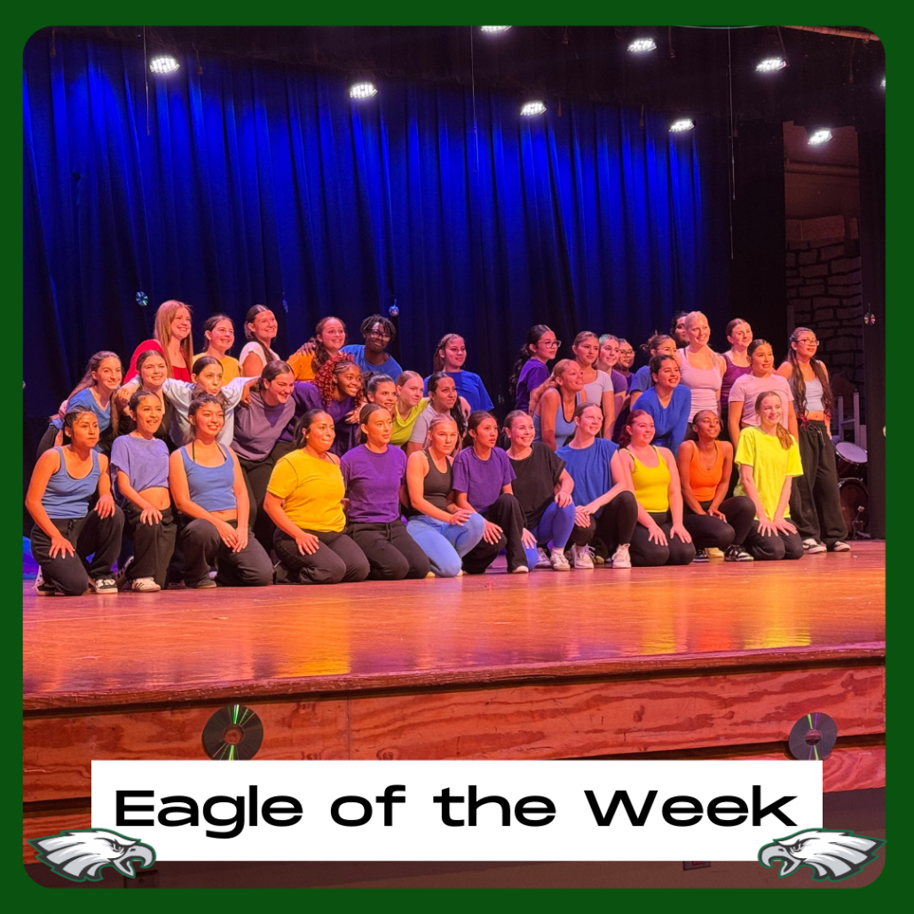 Dance concert participants on stage in EOTW frame