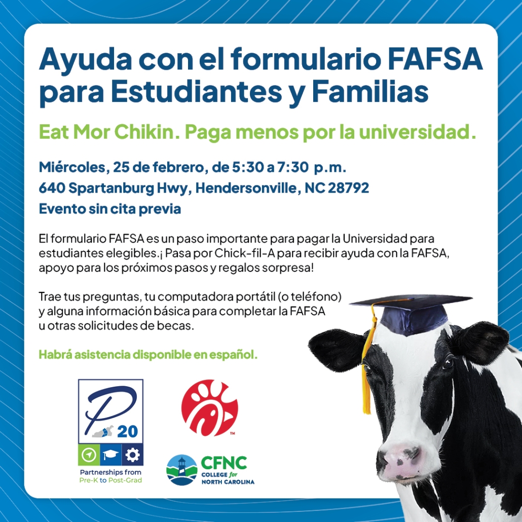 FAFSA Night at CFA flyer (Spa)