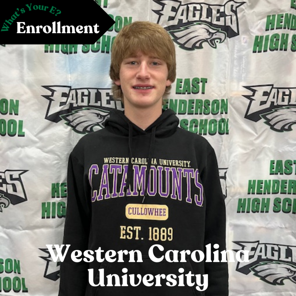 Reid in WCU gear for his Enrollment photo