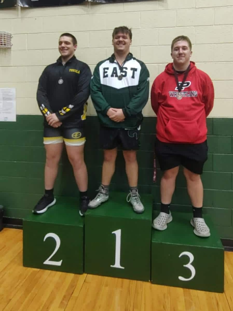 Gabe on the winners stand in 1st place