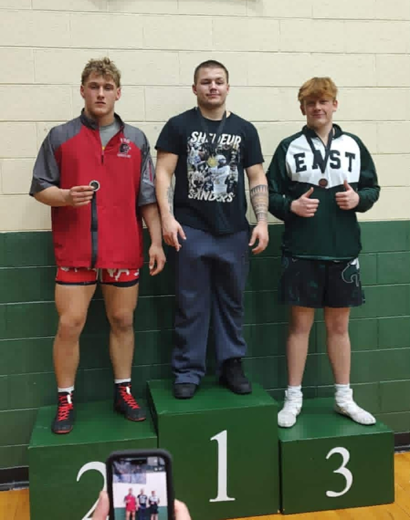 Colton on the winners stand in 3rd place