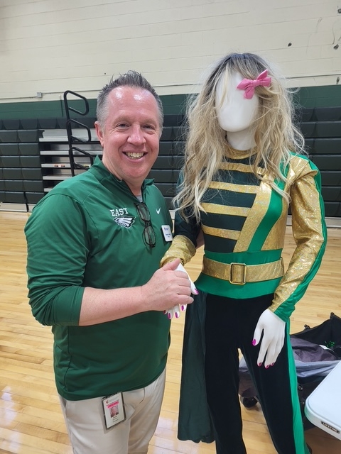 Mr. Scott with Color Guard uniform display