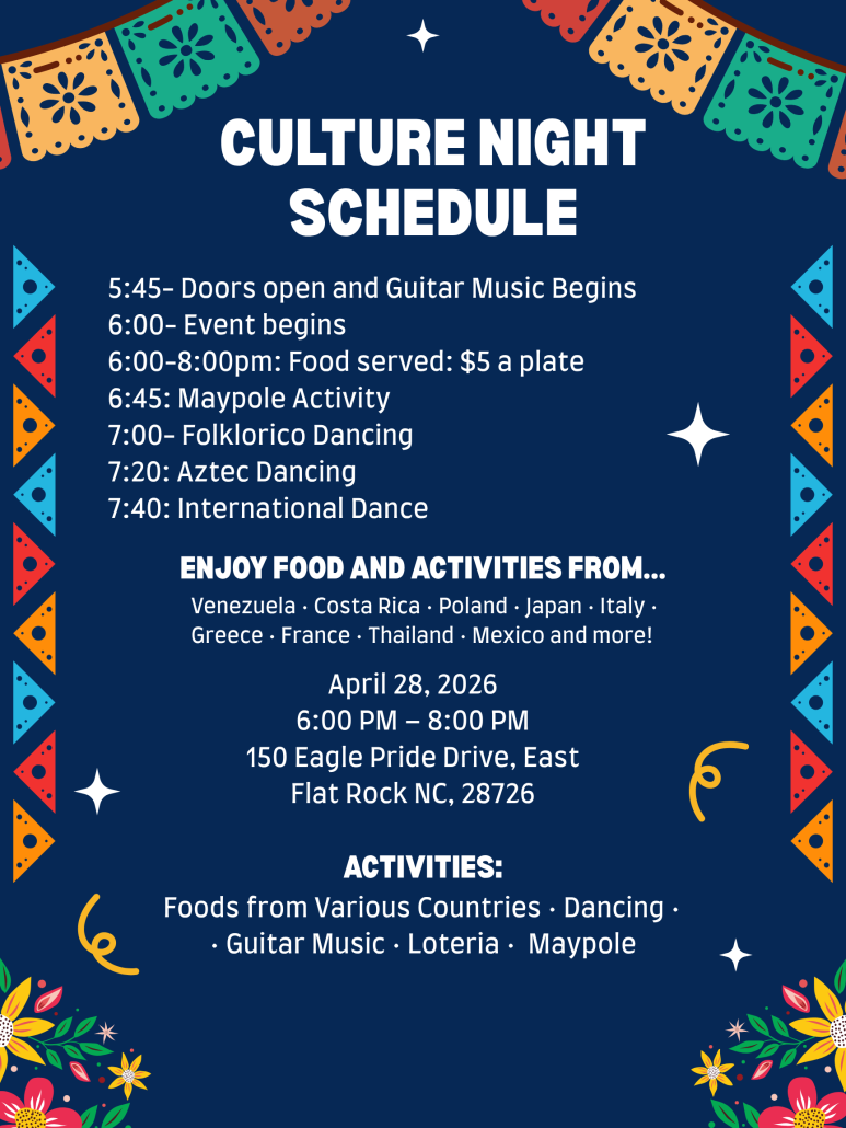 Culture Night Flyer Page 2 - Schedule (Eng)