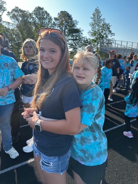 Addi & Ellie hugging