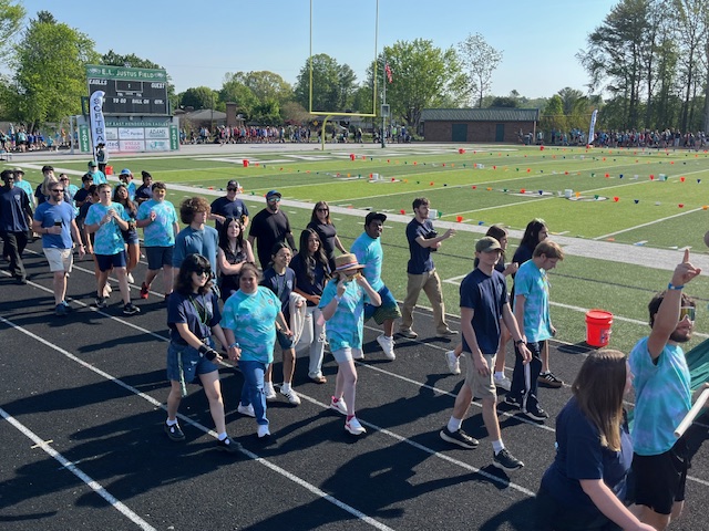 Team EHHS walking in the parade