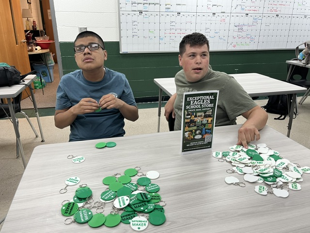 Exceptional Eagles handing out keychains