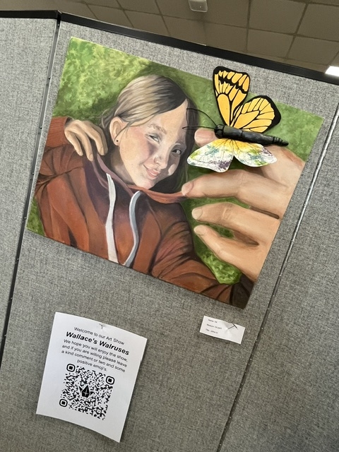 artwork - girl holding butterfly