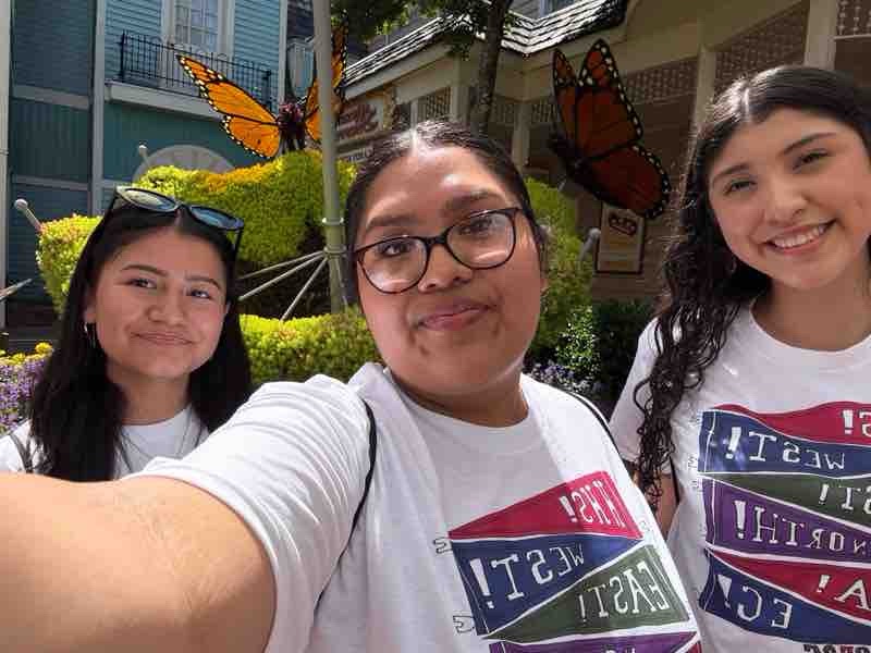 Selfie of three girls