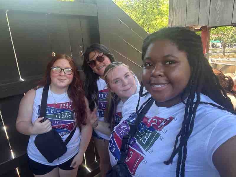 Selfie of four girls