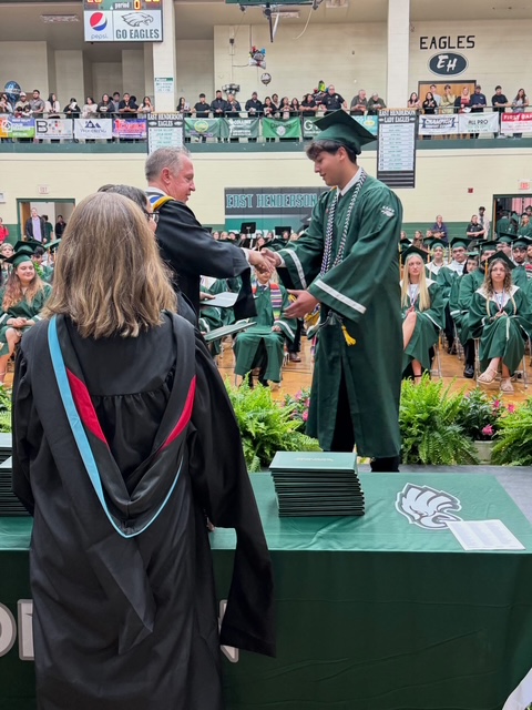Ben shaking hands with Mr. Scott