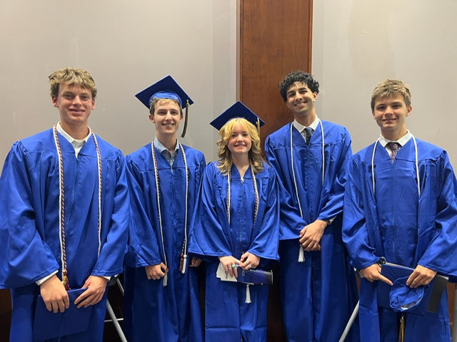 Tyler, Davis, Julia, Donovan & Tristan in regalia