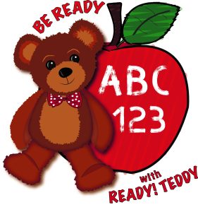 teddy bear and apple with 