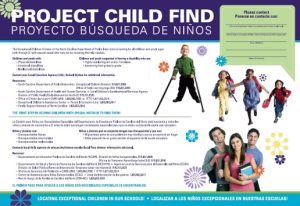 Image of the Project Child Find Poster