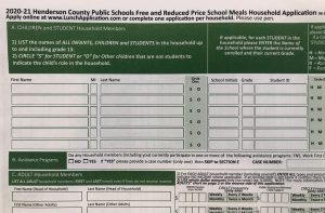 Photo of the Free And Reduced Meals Application