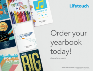 Lifetouch add photo with the words "Order your yearbook today!"