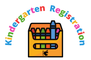 crayon box graphic with text "Kindergarten Registration"