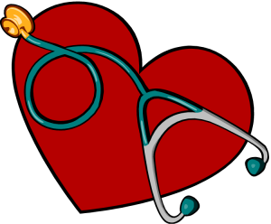 clipart of a heart with a stethescope