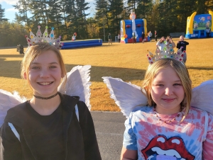 Two students at the Fundraiser Mega Party.