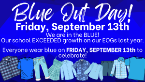Everyone wear blue on Friday, September 13th to celebrate!