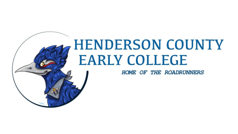 School mascot (Road Runner) and Henderson County Early College