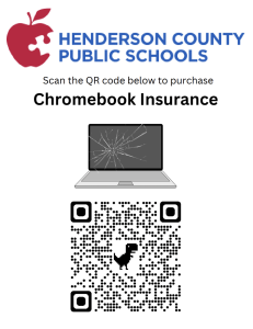 Image of a QR code that links to a website containing a Chromebook Insurance Information