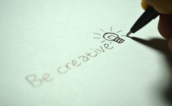 Handwritten Message: Be Creative