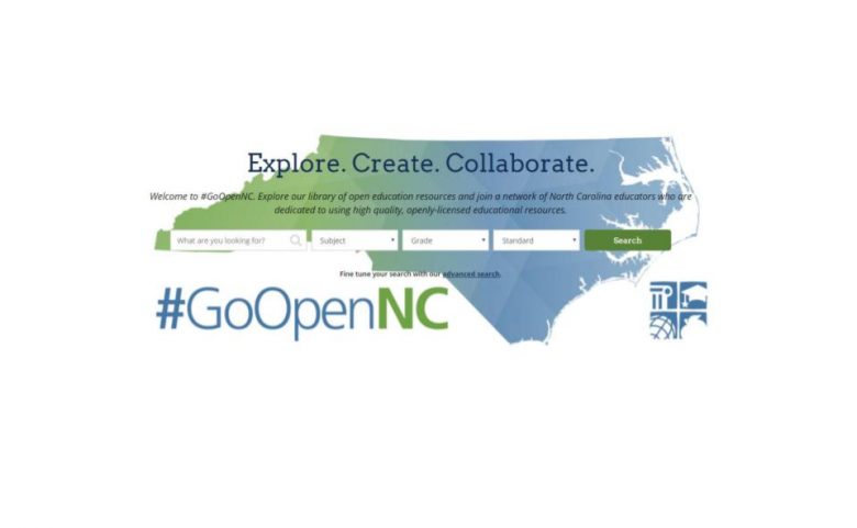 #GoOpenNC logo with search fields